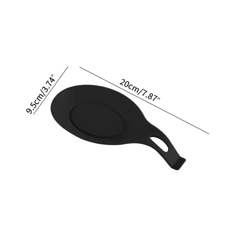 1/4pcs Silicone Spoon Rest Spatula Holder Heat Resistant Utensil Placemat Tray Kitchen Tools Spatula Resting Kitchen Accessories