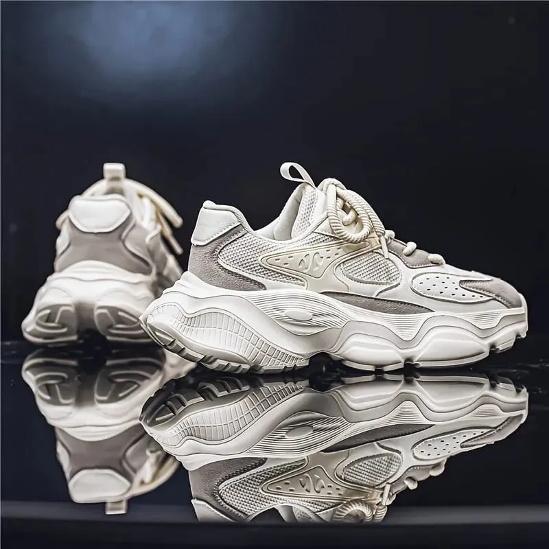 Spring and Autumn Trend Thick Soled Versatile Casual Shoes New Comfortable Dad Shoes for Men's Outdoor Travel