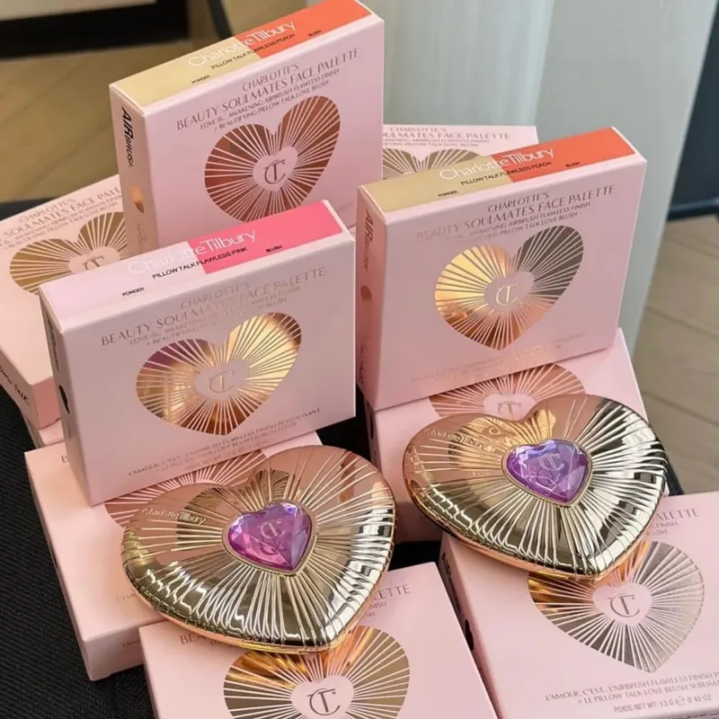 Charlotte Tilbury Airbrush Flawless Finish Makeup Finishing Powder Pillow Talk Beauty Soulmates Face Palette CT Beauty Cosmetics