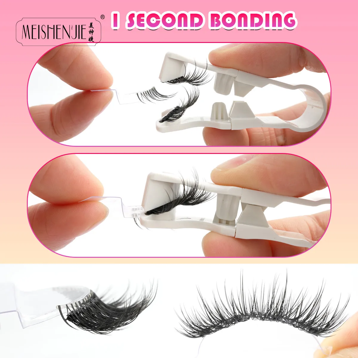 Magnetic Eyelashes 1Pcs No Glue Needed Reusable Natural Look 3D Lashes Easy Apply Soft Magnetic Lashes Kit for Eye Makeup