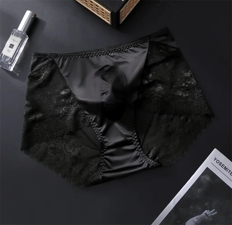 Seluar dalam lelaki Baharu cuecas mewah ringan masculino dewasa 18 saiz plus renda satin beg 3D calzoncillos hombre sexys shopping tøy
