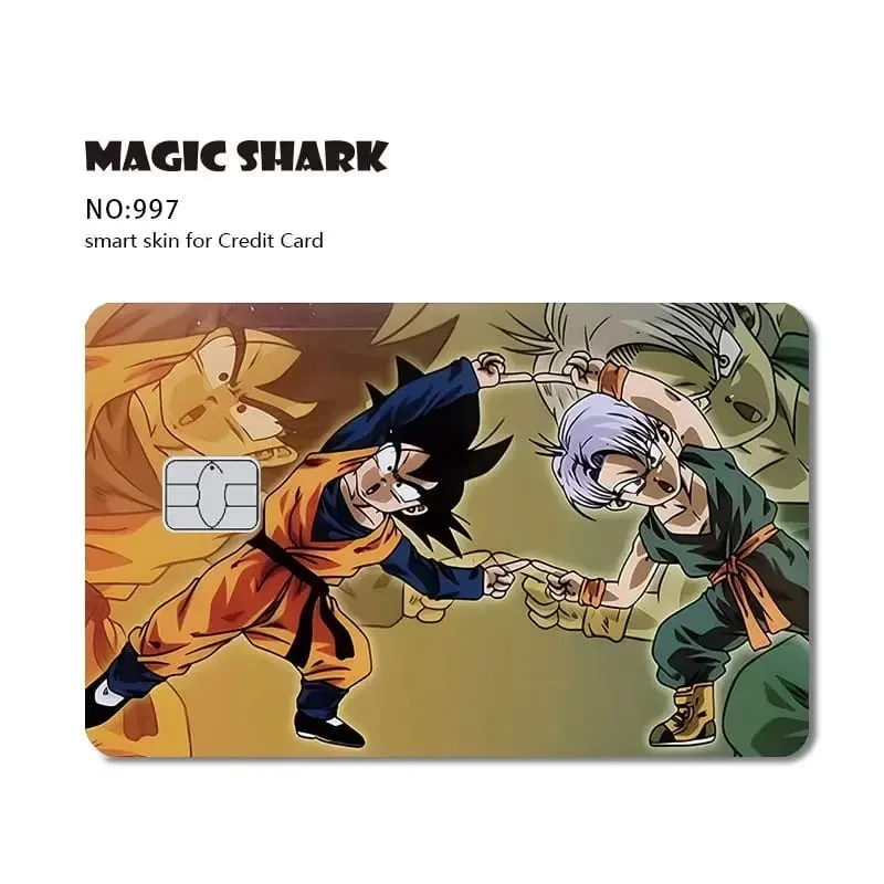 2026 Bagong Goku Frieza Anime Waterproof Skin Cover Skin Sticker para sa Credit Bank Debit Card na Walang Kupas