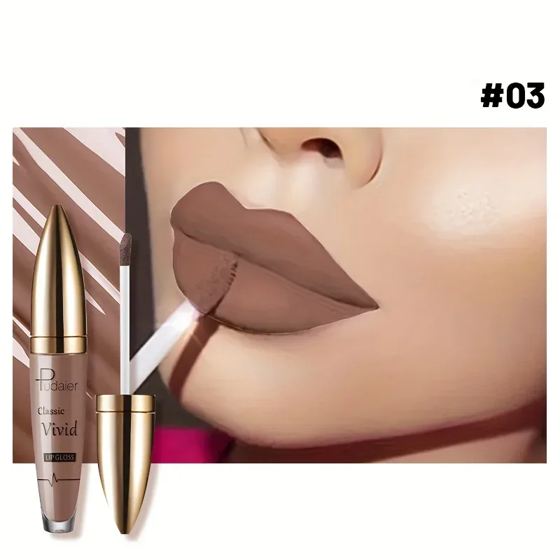 High Pigmented Matte Lip Glaze - Long-Lasting Smudge Proof Liquid ลิปสติกแต่งหน้าของขวัญวันวาเลนไทน์ของขวัญวันสตรี
