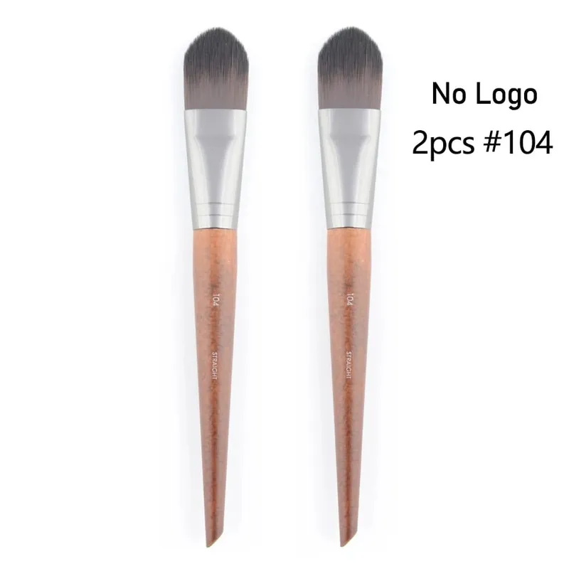 1 piece #108 Foundation Makeup brush Flat Liquid BB cream Natural wood straight Professional Face Mask Make up brushes Synthetic