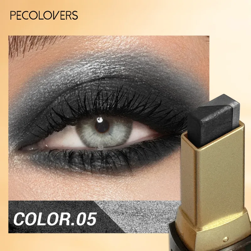 1Pc Dual-Color Eyeshadow Stick Blendable Eye Color For Daily Makeup Brown And Pink Cosmetic Eye Makeup Product