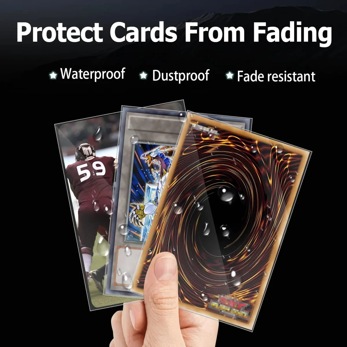 200 PCS Inner Card Sleeves Perfect Fit MTG/YGO Game Cards Sports Cards Football Cards Inner Card Sleeves Is Smooth And Tough
