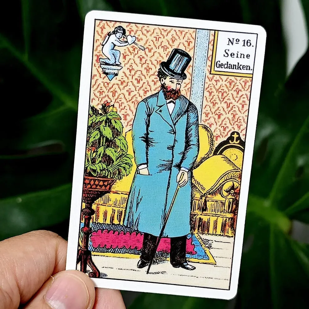 Kipper Wahrsagekarten Cards-36Pcs Vintage German Biedermeier Style Oracle Cards for Fortune Telling & Divination German Version