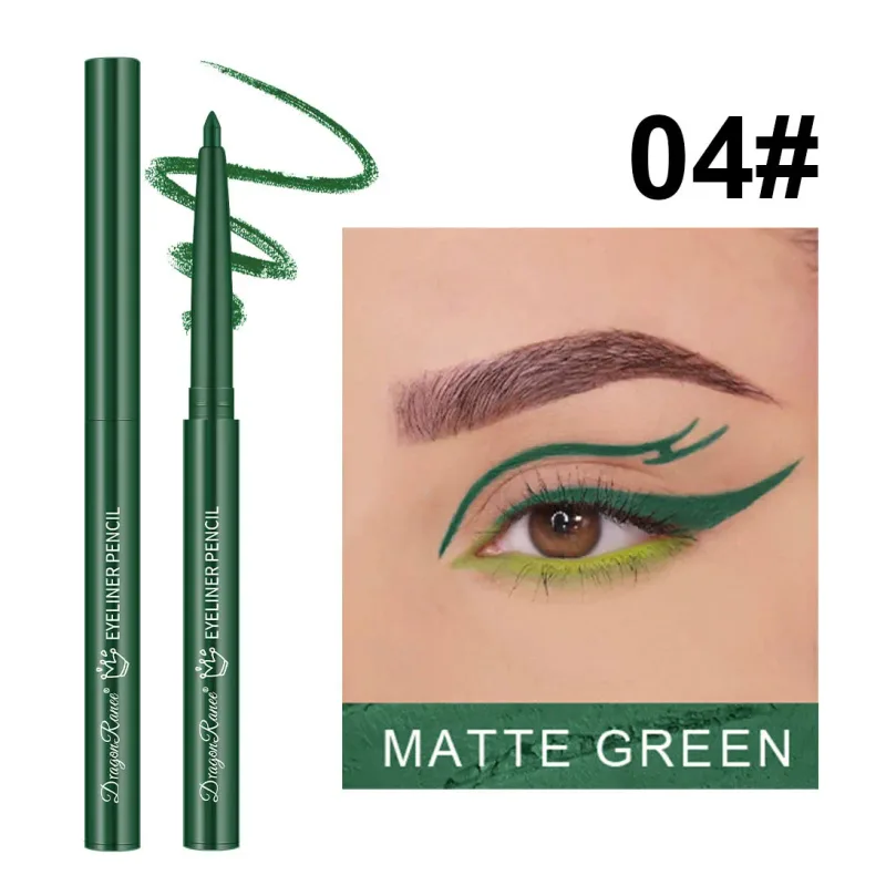 Waterproof Black Brown Eyeliner Gel Pencil Matte Smooth Quick Dry Easy Wear Pearlescent Eyeshadow Eye Liner Pen Makeup for Eyes