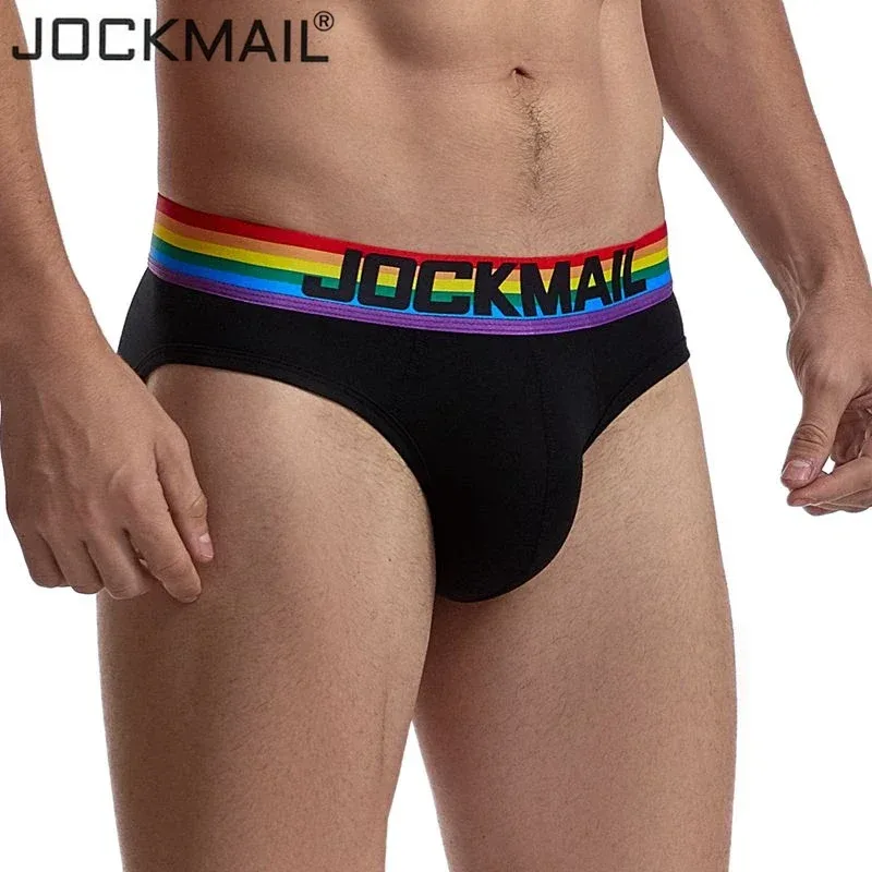 Jockmail Celana Dalam Pria Seksi Celana Dalam Katun Rendah Naik Renda Benang Jaring, Celana Pendek Musim Panas Sejuk Calzoncillos Hombre Slip