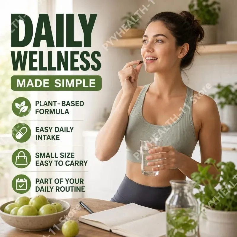 Docteat Amla Fruit Extract Capsules for Immune Support and Skin Health with Vitamin C Vitamin B3 CoQ10 and PQQ 60 Capsules