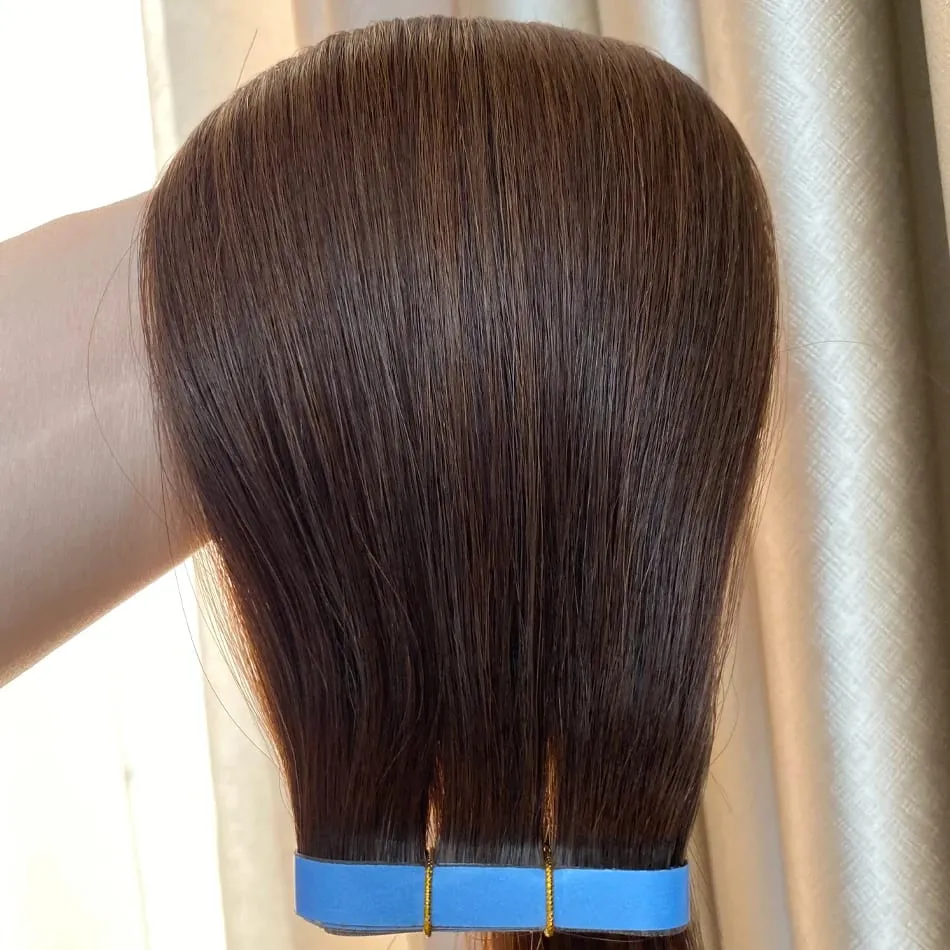 Tape In Weft Hair Extensions Human Hair 50g Injected PU Long Weft Tape In Hair Extensions Real Human Hair Seamless Tape ins Weft