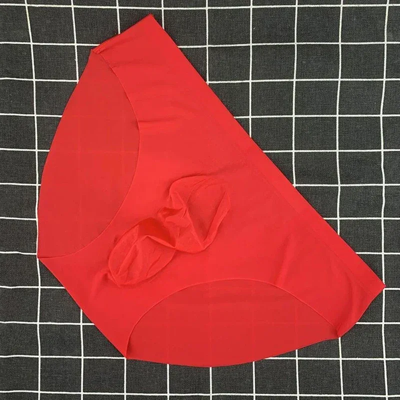 Ultratunna ispåse underkläder Halvtransparenta U konvexa trosor män Låg midja Smal Sexiga underkläder Stretch Jockstrap Trosor