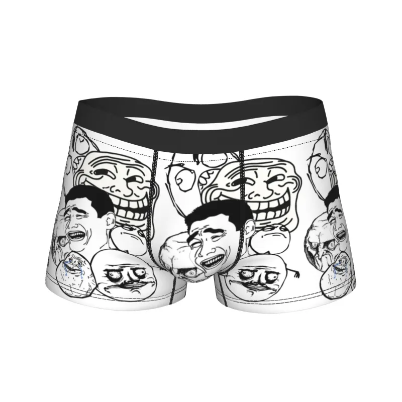 怒りコミック Trollfac トランクおかしいアニメポーチ下着ホット販売パターンボクサーブリーフ快適な男性パンツプラスサイズ