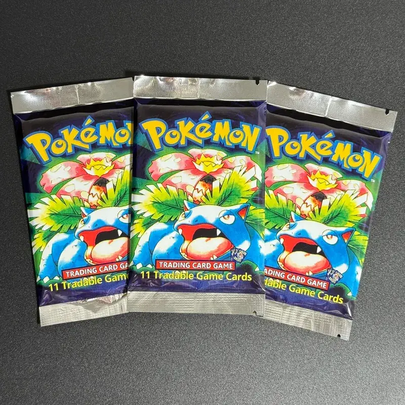 Whole pack PKM 1st Edition Booster Pack PTCG Proxy Cards for Base Set Pack Charizard Blastoise Venusaur TCG Cards 11pcs/Pack Toy