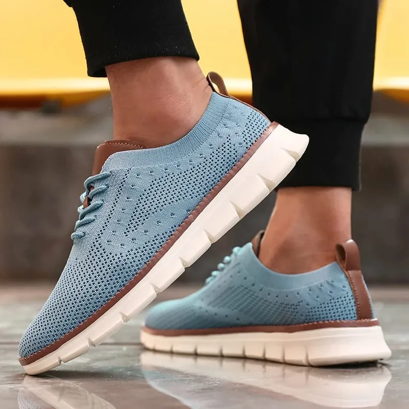 Ultra-Light Casual Knitted Shoes for Men Breathable Slip-Resistant Sneakers 2026 Flexible Soft Sole Trendy Comfortable Shoes Men
