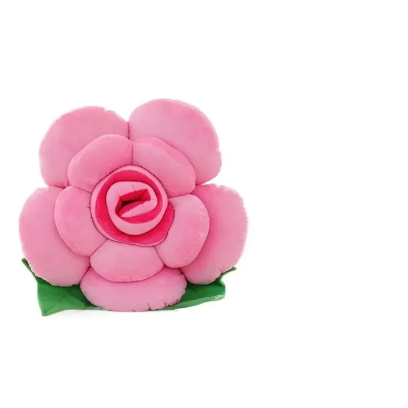 New Large Rose Shaped Pillow Plush Colorful Sofa Flower Cushion Simulated Car Interior Cushion Plush Toys