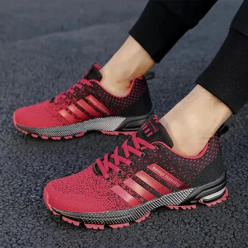 Best Seller! Men's Trendy Knitted Running Shoes Breathable Light Sneakers Anti-Slip Outdoor Casual Mens Shoes Zapatillas Hombre