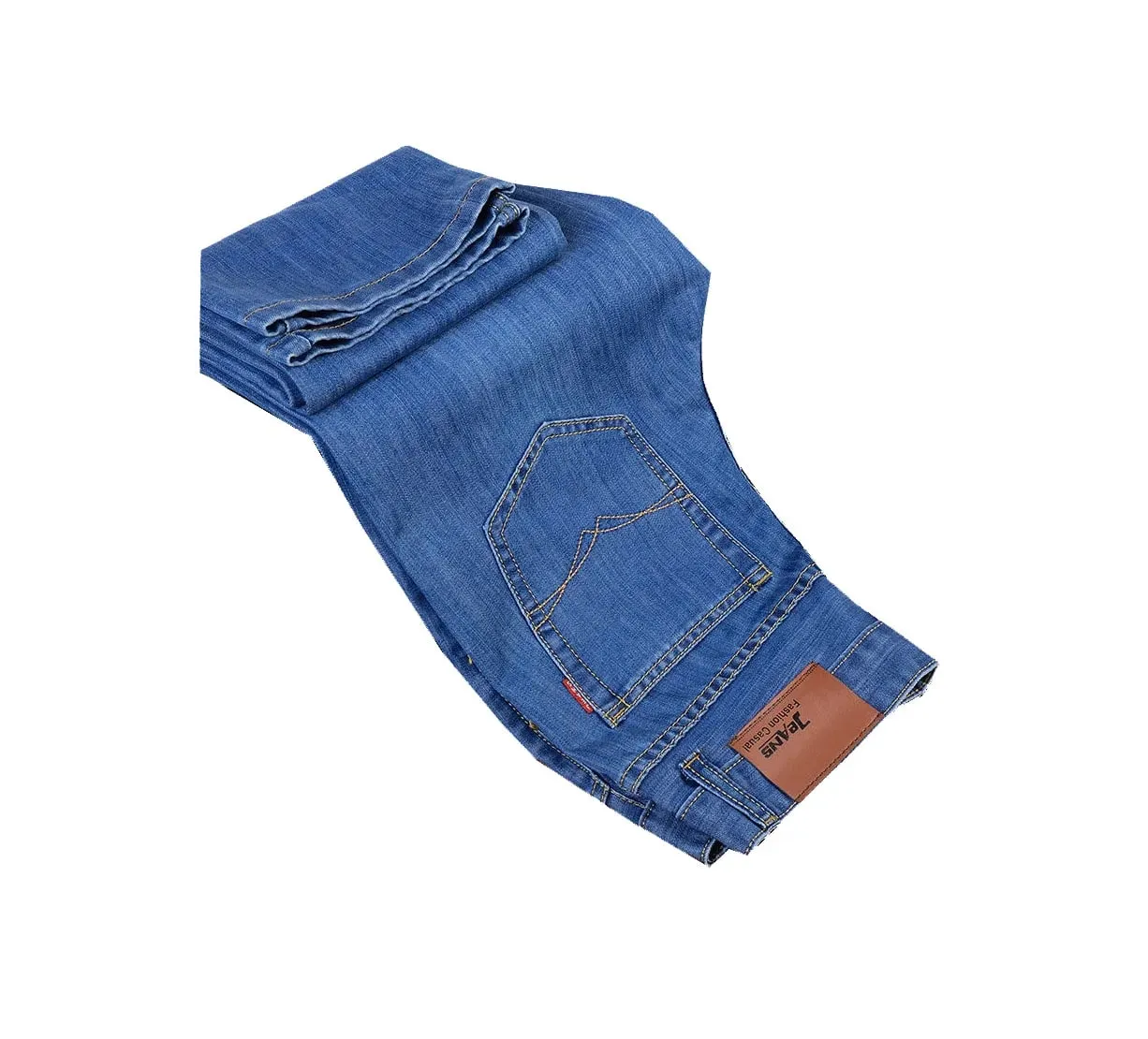 2025 New Autumn Classic Men's Fitted Stretch Jeans High-end Blue Black Casual All-Match Pants Straight Leg Men's Pants