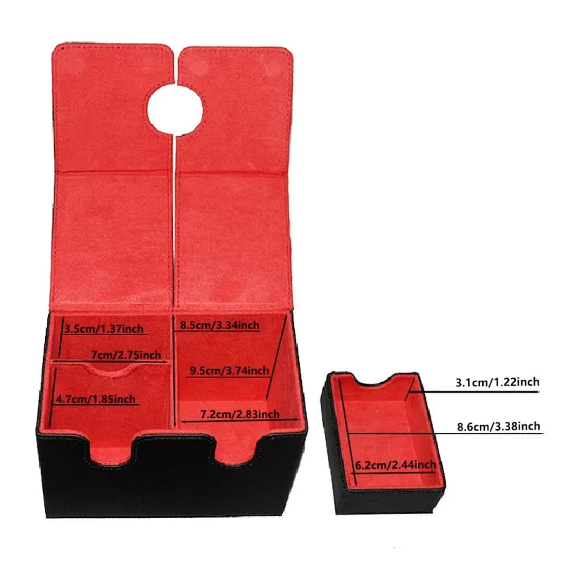 Card Storage Box Card Box Big Case Mezzanine Storage Box Top Side Installation Toys Games Collection Card for Trading