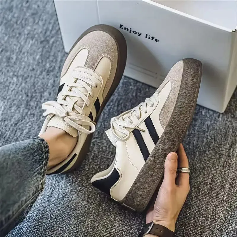 Men's Winter Canvas Shoes Retro Low Top Casual Training Sneakers Hong Kong Style Small Brand Design Sense of Design