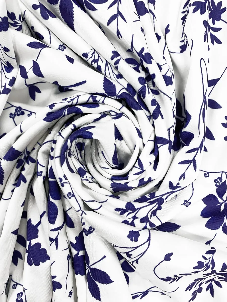 Women's Blue Floral Print Spaghetti Strap Maxi Dress Summer Casual Round Neck Flowy A-Line Sundress With Side Pockets