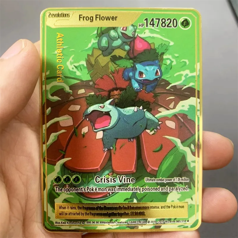İngilizce Metal Pokemon Kartları DIY Arceus Mewtwo Charizard Pikachu Parlak Demir Pokémon GX Vmax EX Oyunu Çocuk Koleksiyonu Kart Oyuncak Hediye
