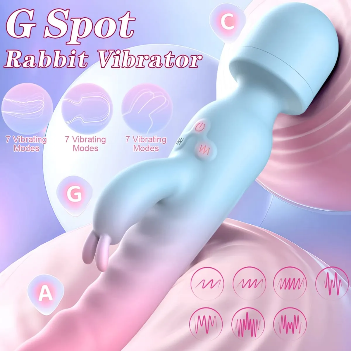 4 IN 1 Mode Dildos Vibrator AV Sex Machine Magic Wand Clitoris G Spot Stimulator Female Vagina Massager Woman Adults Sex Toy 18+