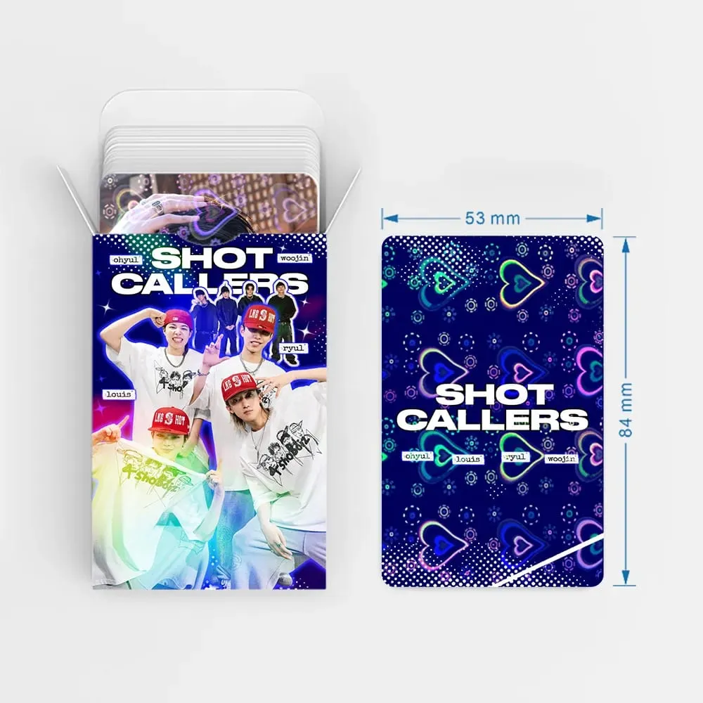 60ks LNGSHOT Nové album SHOT CALLERS Fotopohlednice Samolepky Kpop Merch Lomo Karty Set Fanoušci Kolekce Karty Giftsi