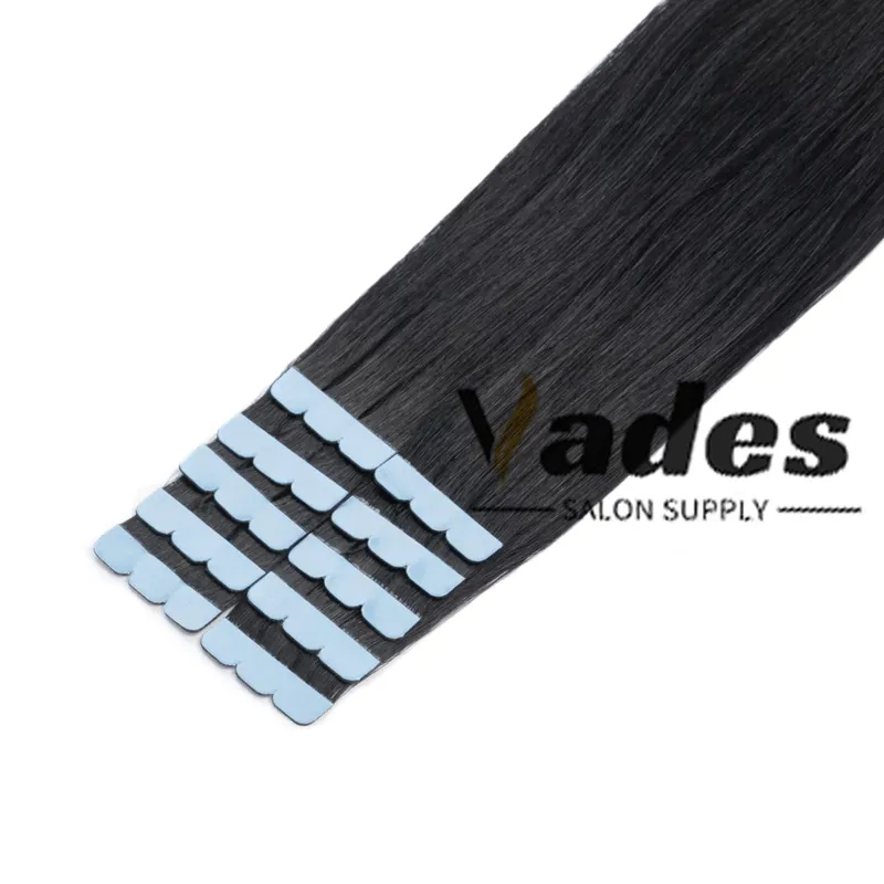 10Pcs Natural Real Smooth Remy Human Hair Mini Tape in Skin Weft Hair Extensions Soft Touch Texture Natural Shine Daily Use