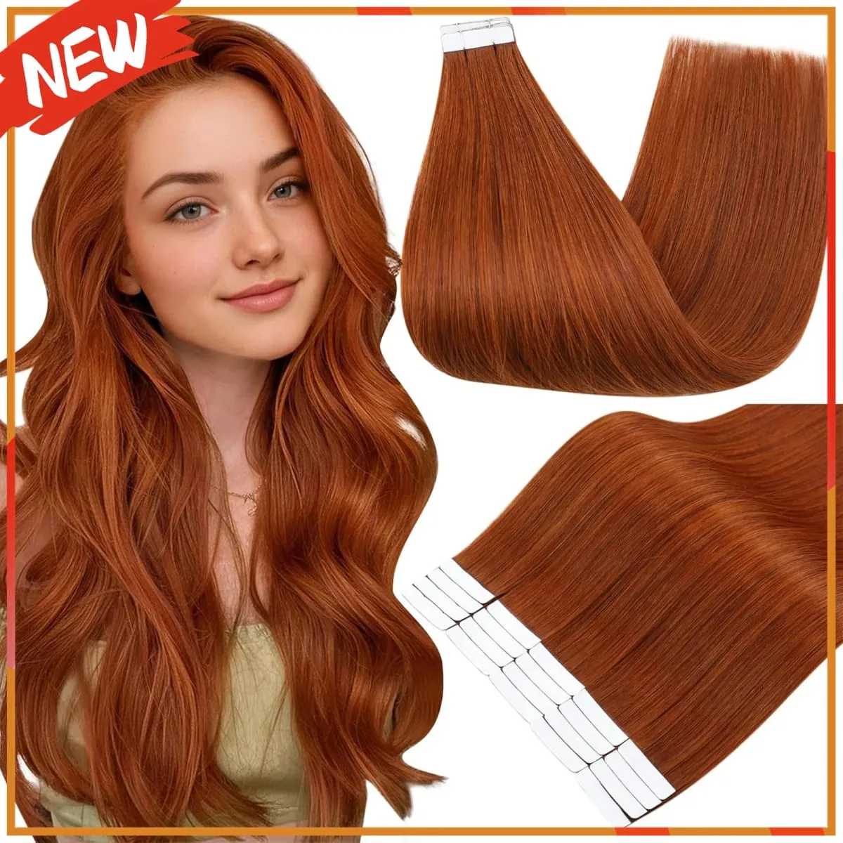 [Nova cor] fita de brilho completo em extensões de cabelo humano brasileiro remy extensões de cabelo reto 20 peças 50g para mulheres