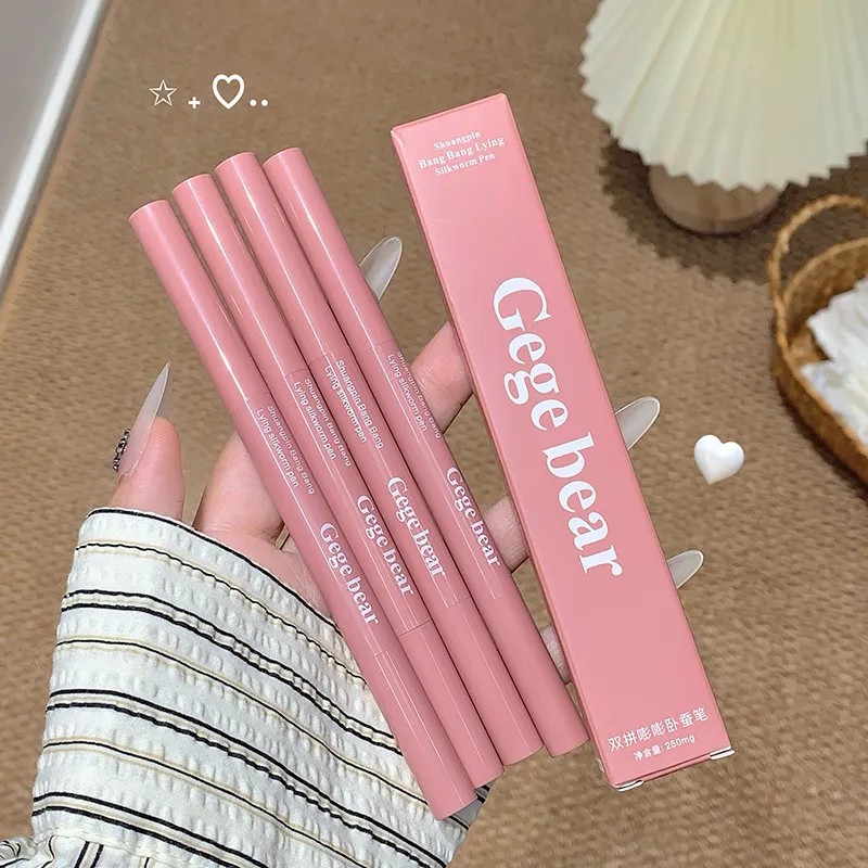 Gege Bear Dual-Tone Silkworm Pen 2-in-1 Highlight & Shadow for Natural Long-lasting and 3D Effec Friendly to Beginners