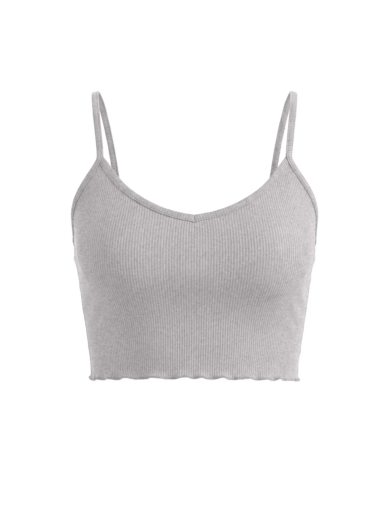 2026 New Ribbed Knit Crop Top Sleeveless Low Cut Cami Bodycon Slim Fit Basic Vest for Streetwear & Vacation — image 2