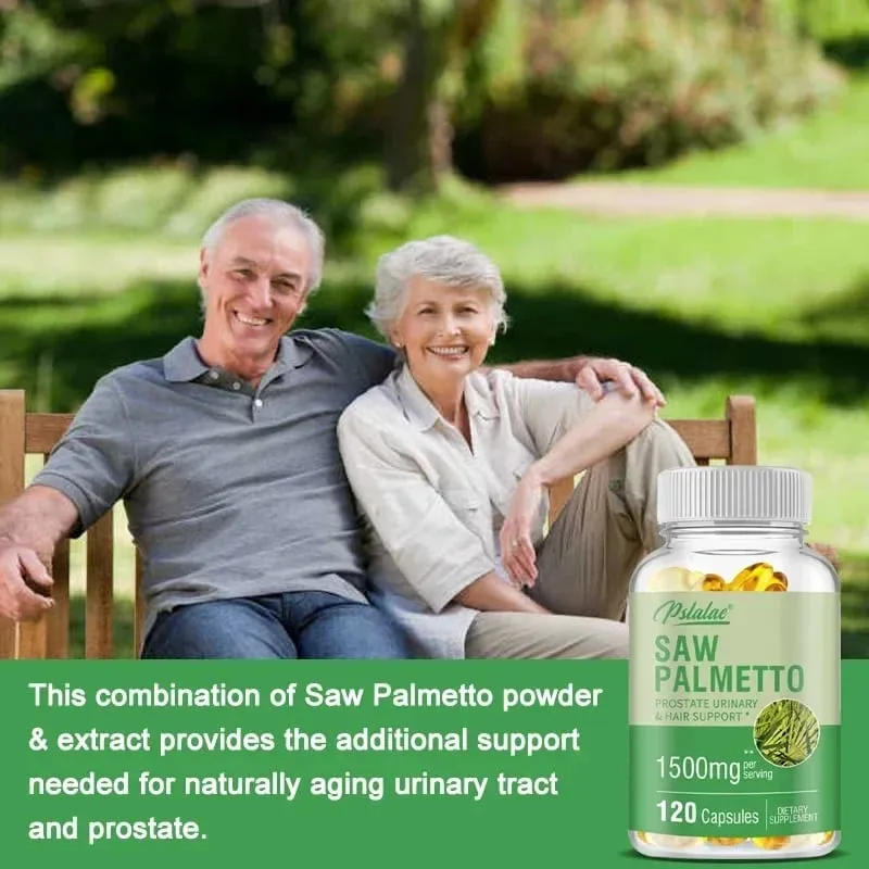 Premium Saw Palmetto - Menggalakkan Kesihatan Prostat Lelaki Mencegah Rambut Gugur Melegakan Kerap Kencing dan Menggalakkan Kecergasan