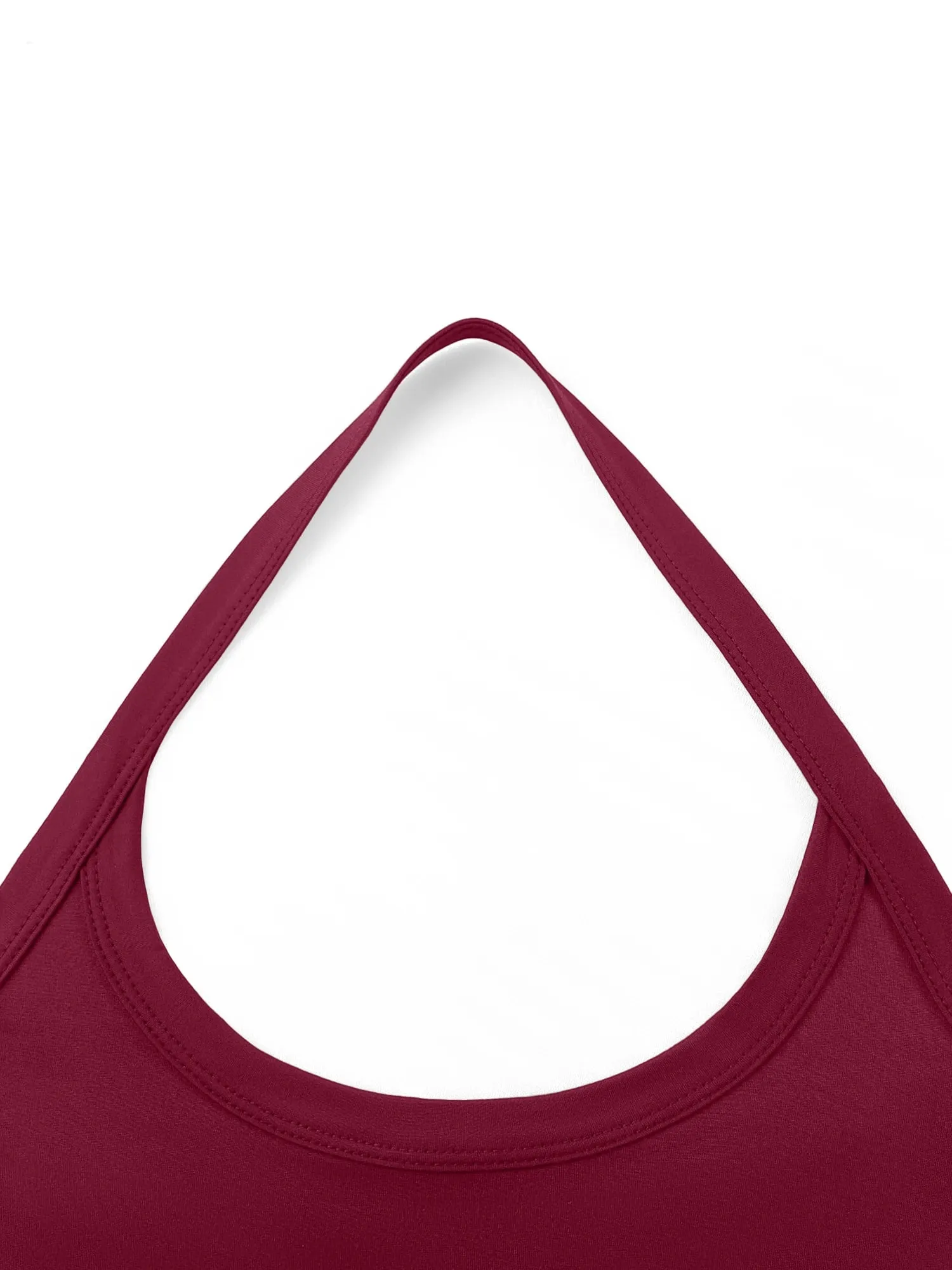 Silhouette Sculpt Halter Neck Crop Cami Rear Cutaway U Front Sling for Concert Events & Night Urban Street Shots