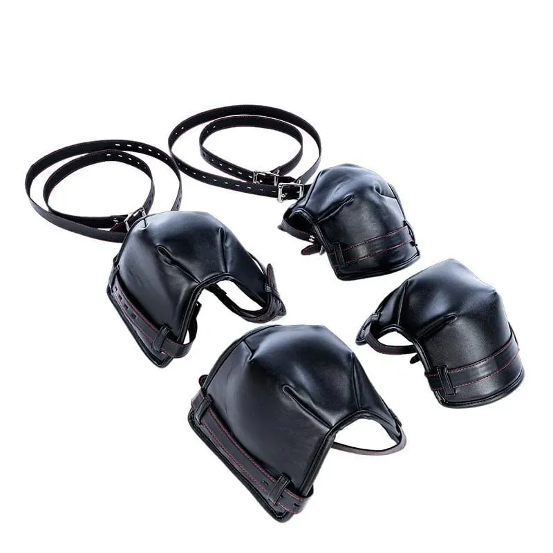 Adult Games Puppy Role Play Kits with Fetish Puppy Hood Mask Binding Gloves Boots Protectors for Couple Crawling SM Sex Toys 18+