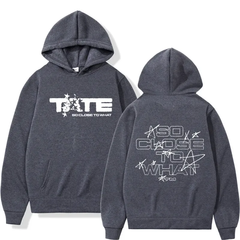 26Men Women Clothing Long Sleeve Hooded Sweatshirts Tate McRae So Close To What Album Hoodies Fleece Vintage Oversized Pullovers