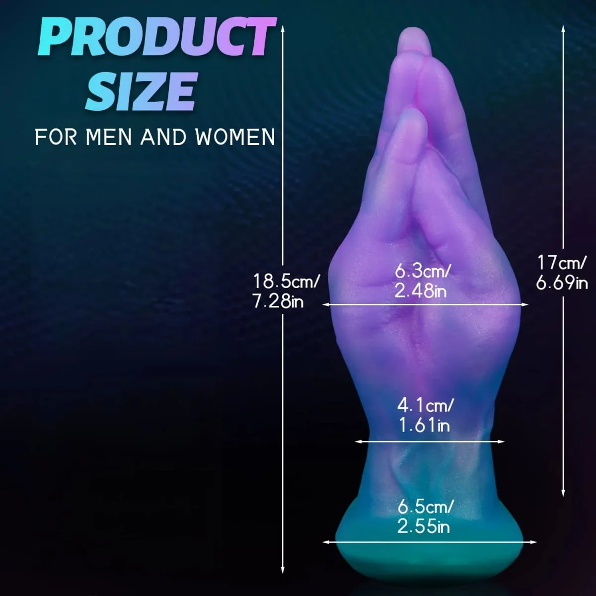Wearable Fist ButtPlug Remote Vibrator Dildo Finger Vagina Anal Massage G-Spot Stimulation for Adult Masturbator Fisting Sex Toy