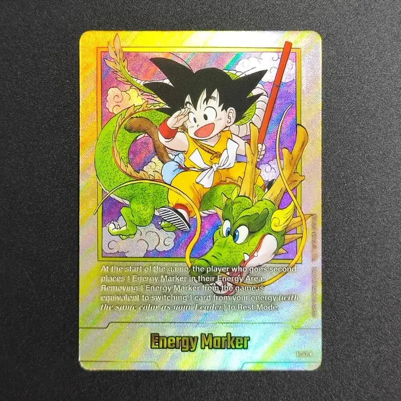 Self Made English Dragon Ball Super Fusion World Energy Markers Gold DBSFW_EM Son Goku Game Collection Flash Card Toy