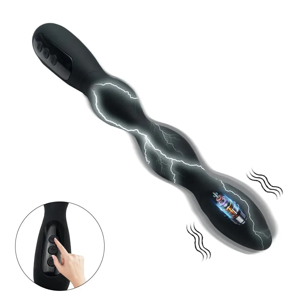 Anal Plug Electric Shock Prostate Massager Intelligent Heating Butt Plug Female Masturbator Anal Bead Erotic Sex Toys for Couple