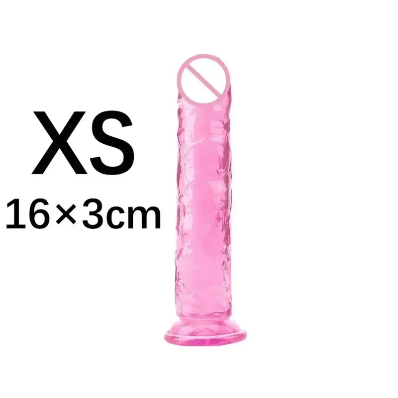 Cheap Women Erotic Anal 5 Colors Big Transparent Dildo Suction Cup Jelly Dick Sex Toys Soft Clitori Vaginal Masturbators Penis