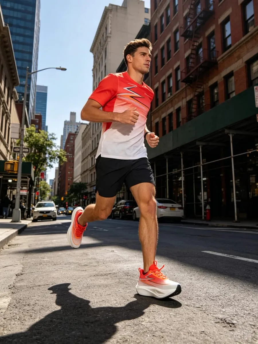 Men Sports Speciality Running Shoes Carbon Board Breathable Lightweight Women's Comfortable Athletic Nonskid Marathon Sneakers