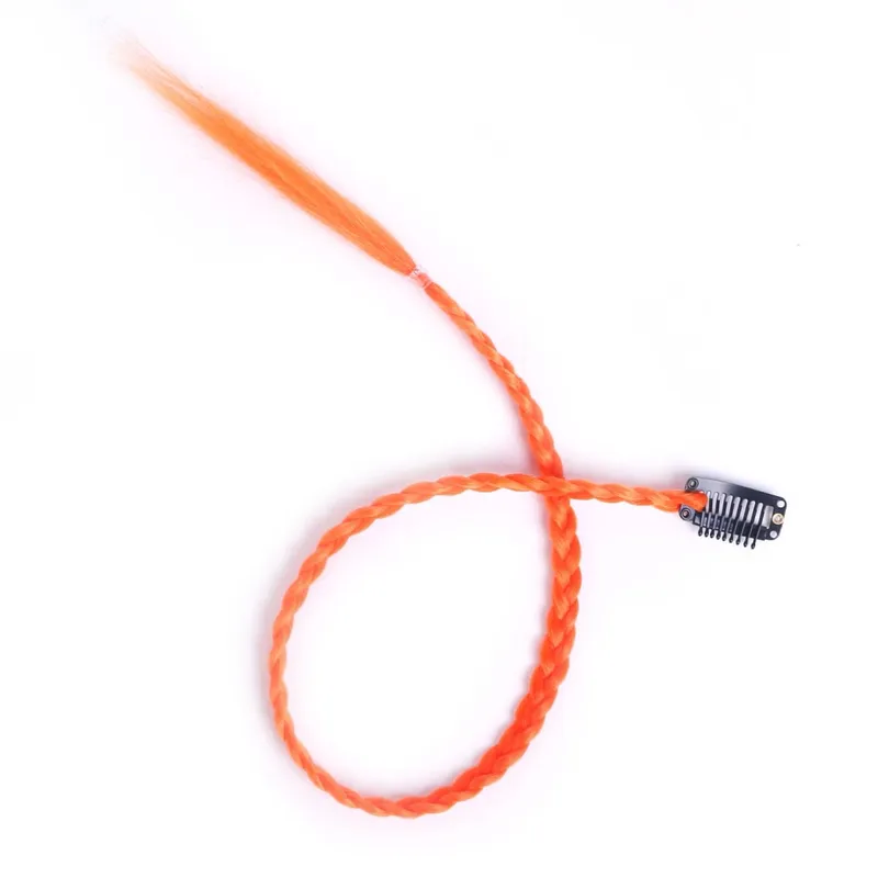 Synthetische 5 Teile/los Clip-in Extensions Für Frauen Pferdeschwanz Regenbogen Geflecht Haar Verlängerung 22'' Ombre Haarteil Box Braid Mit Clip