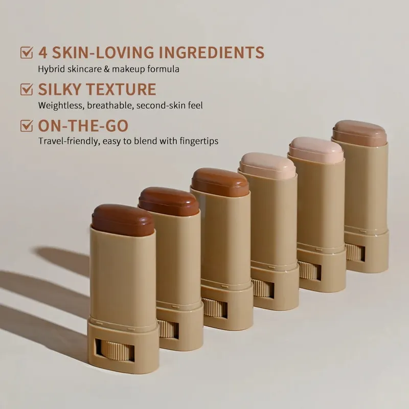Blur Magnet Primer & Pemadam Foundation Stick Liang Tahan Lama Meminimumkan Solekan Muka Licin Kawalan Minyak Hadiah Krismas Matte
