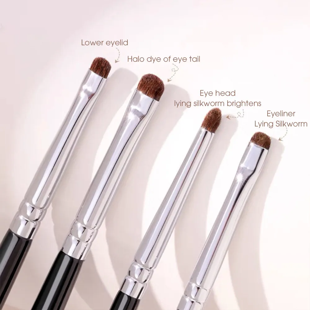 Detail Kuas Rias Eyeshadow Kecil Rambut Kuda Kuas Rias Eye Shadow Presisi Alat Kosmetik Noda Meruncing
