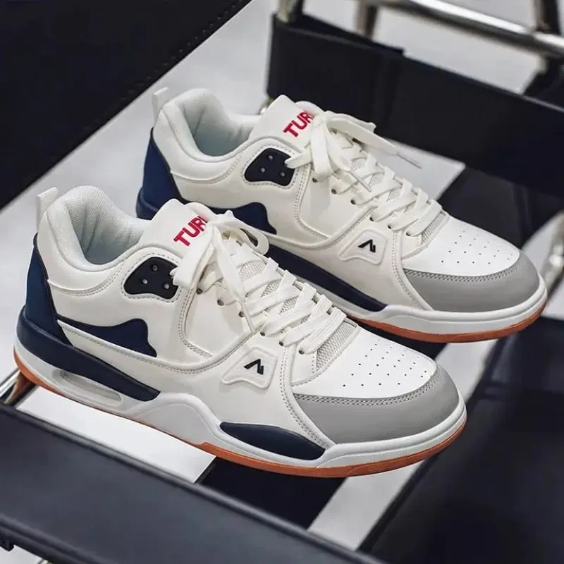 Unisex sneakers Forår Sommer Retro Basketball Style Hvid farve Blok Casual Board Sko Streetwear Chunky Sole School