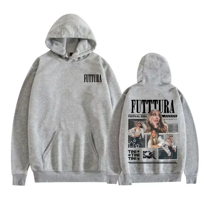 Tini Stoessel Futtura Album 2026 Merch Hoodies Men Women Clothing Vintage Aesthetic Sweatshirt Cozy Fleece Long Sleeve Pullovers