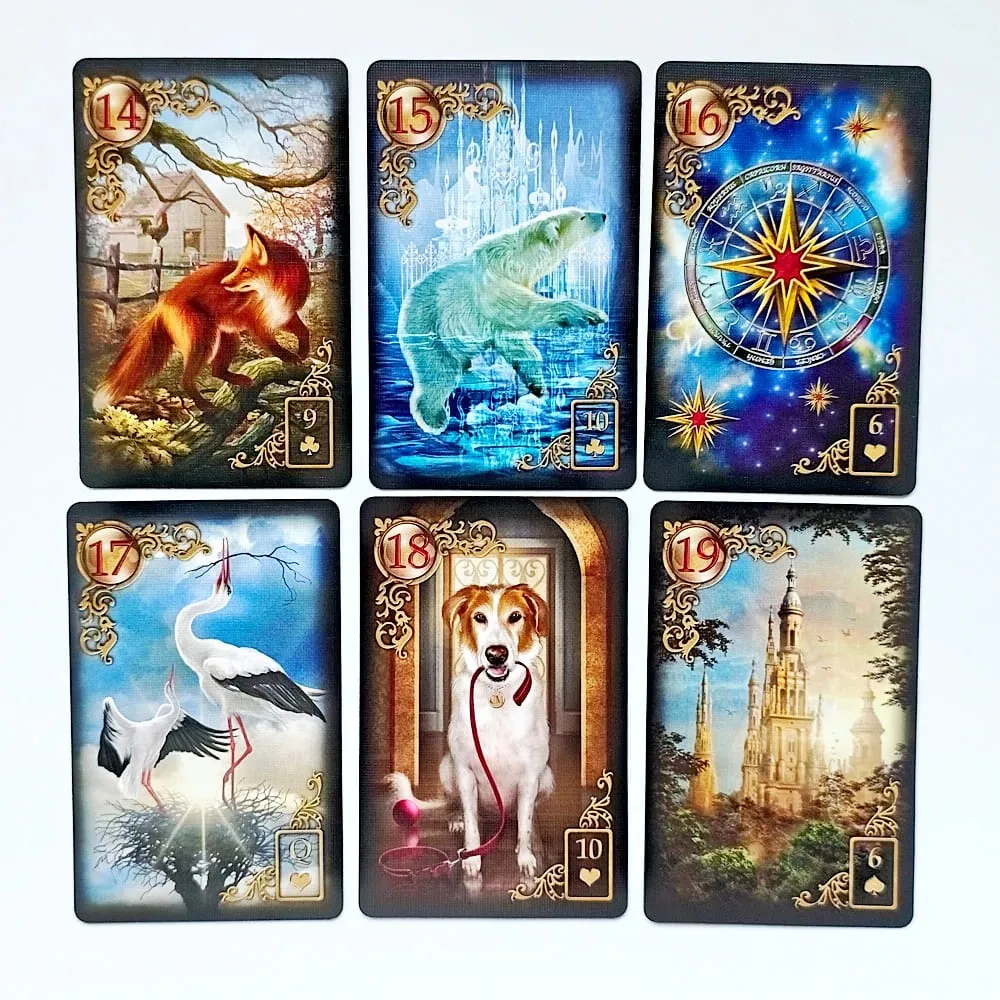 Gilded Reverie Lenormand Deck 36 Pcs Lenormand Cards Printed on 350GSM Double-embossed Cardstock - 9*6cm — image 5