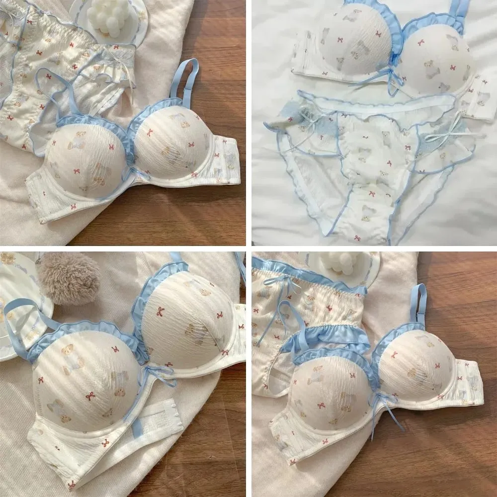Japanese Style Push Up Bra & Panty Set for Women - Cute Lingerie to Enhance Small Bust