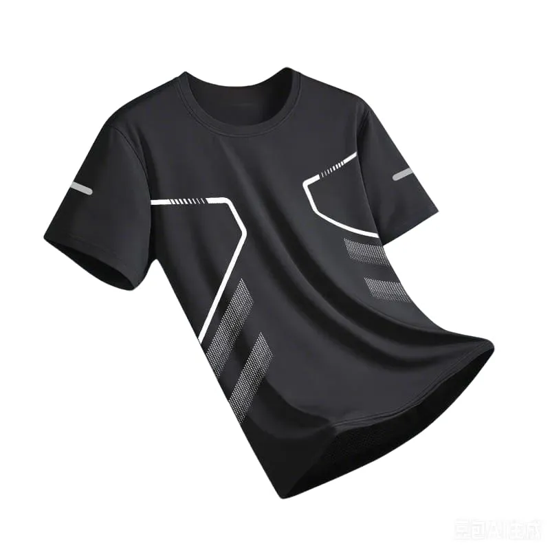 New Ice Silk Running Shirts Men Loose Short Sleeve Top Basketball Gym Sportswear For Male Fitness Workout Mesh Breathable Tee