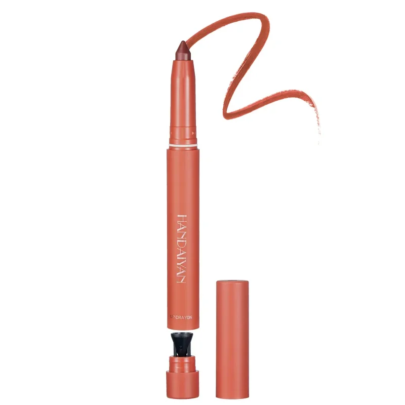 Lápis de veludo fosco para lábios, 6 cores, nude, vermelho escuro, sexy, batom à prova d'água, longa duração, renderização de cores, cosméticos de beleza para lábios
